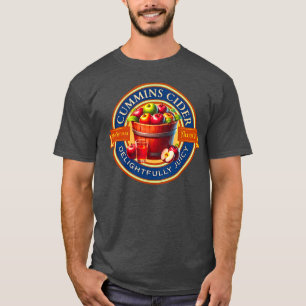 Cummins Cider Volwassenen Humor Alcoholische Novel T-shirt