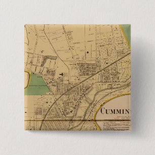 Cumminsville, Ohio Vierkante Button 5,1 Cm