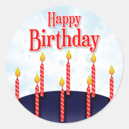 Cumpleaños feliz - Pegatina redondo Ronde Sticker
