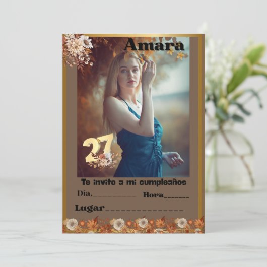 cumpleanos Invitation (Debout devant)
