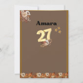 cumpleanos Invitation Kaart (Achterkant)