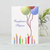 Cumpleaños - Uitnodiging (Staand voorkant)