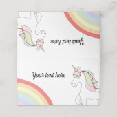 Cumpleaños Unicornio (Buitenkant ongevouwen)