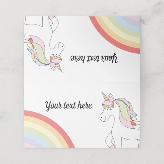 Cumpleaños Unicornio (Buitenkant ongevouwen)