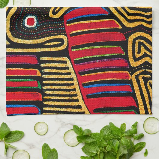 Cuna Indian Mola Duck Design Theedoek (Gevouwen)