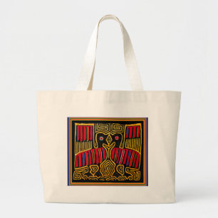 Cuna Indian Mola Eend Design Grote Tote Bag