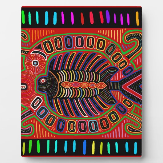 Cuna Indian Mola Flying Fish Fotoplaat (Voorkant)