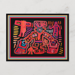 Cuna Indian Tribal Shaman met blikken Briefkaart