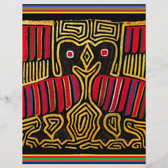 Cuna Indiase Mola Eend Design (Voorkant)