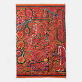 Cuna Indische Mannen in Cayucos Theedoek (Verticaal)