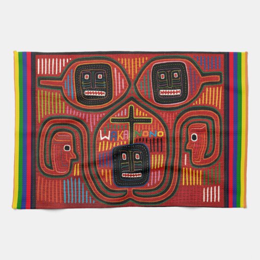 Cuna Tribal Design Theedoek (Horizontaal)