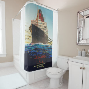 CUNARD AQUITANIA TRAVEL POTER SHOWER CURT DOUCHEGORDIJN
