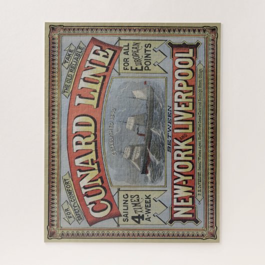  Cunard Line Shipping Company AD Legpuzzel (Verticaal)