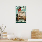 Cunard Line - Vintage Travel Poster (Keuken)