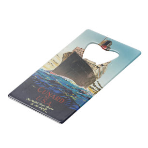 CUNARD OCEAN LINER AQUITANIA KREDIETKAART FLESSENOPENER