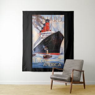 CUNARD OCEAN LINER AQUITANIA WANDKLEED