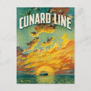 CUNARD OCEAN LINER EUROPE AMERICA BRIEFKAART