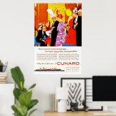 Cunard Queens Party Ad Poster (Thuiskantoor)