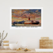  Cunard RMS Antonia in Quebec Poster (Keuken)