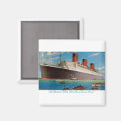 Cunard White Star Line's Queen Mary Magneet (Voorkant / Achterkant)