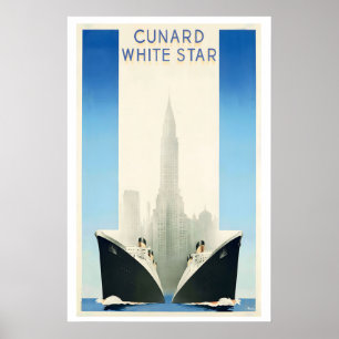 Cunard White Star Vintage Reisposter Poster