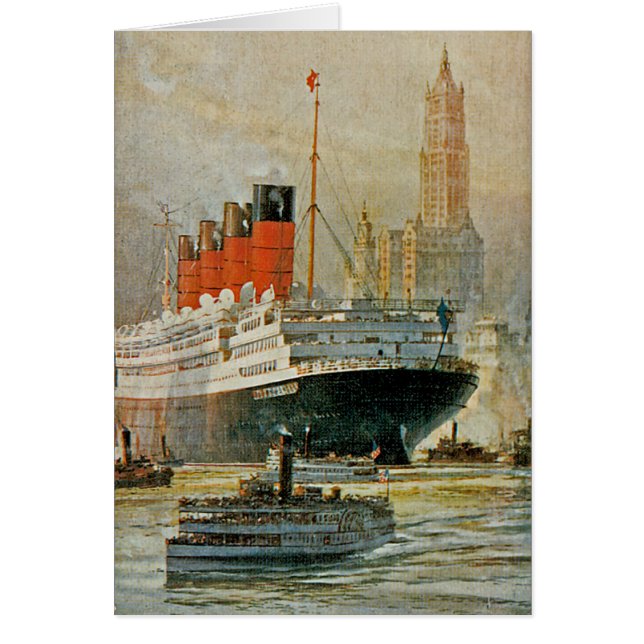 Cunarder in New York (Voorkant)