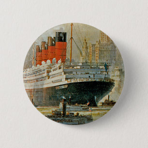 Cunarder in New York Ronde Button 5,7 Cm