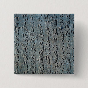 Cuneiform-script Vierkante Button 5,1 Cm