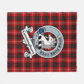 Cunningham Clan Badge Tartan Pset Fleece Deken (Voorkant (Horizontaal))