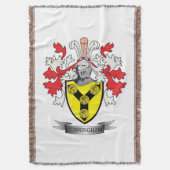 Cunningham Family Crest Coat of Arms Deken (Voorkant Verticaal)