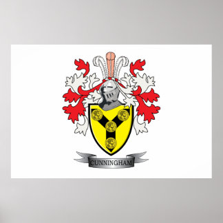 Cunningham Family Crest Coat. Poster