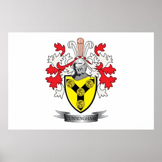Cunningham Family Crest Coat. Poster (Voorkant)