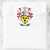 Cunningham Family Crest Coat. Vierkante Sticker (Tas)
