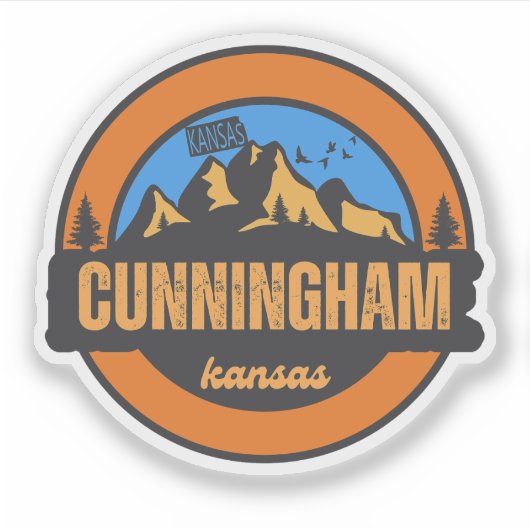 Cunningham, Kansas Sticker (Voorkant)