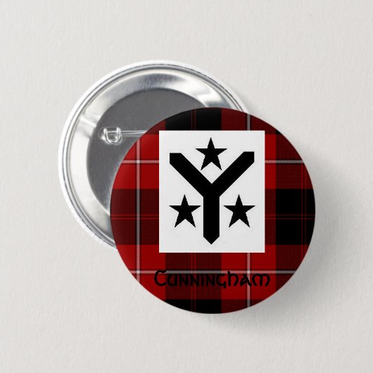 Cunningham Modern Tartan Button (Voorkant /achterkant)