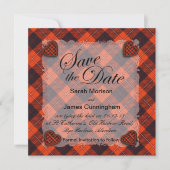 Cunningham Scottish clan tartan - Pset Save The Date (Voorkant)
