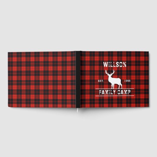 Cunningham Scottish plaid tartan zwart rood Gastenboek (Volledig)