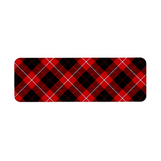 Cunningham Tartan Red Black Pset Etiket (Voorkant)