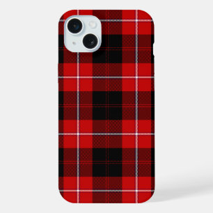 Cunningham Tartan Red Black Pset iPhone 15 Plus Case