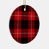 Cunningham Tartan Red Black Pset Keramisch Ornament (Rechts)