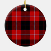 Cunningham Tartan Red Black Pset Keramisch Ornament (Achterkant)