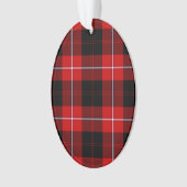 Cunningham Tartan Red Black Pset Ornament (voorkant)