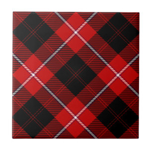 Cunningham Tartan Red Black Pset Tegeltje