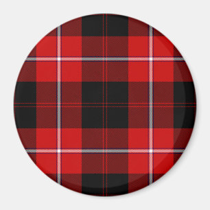 Cunningham Tartan Rood Zwart Geruit Magneet