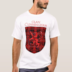 Cunningham Tartan Scottish Plaid Lion Rampant T-shirt