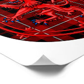 Cunningham Tartan Scottish Play Lion Rampant Poster (Hoek)