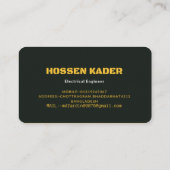 CUNSTRUCTION BUISSNESS CARD. VISITEKAARTJE (Achterkant)