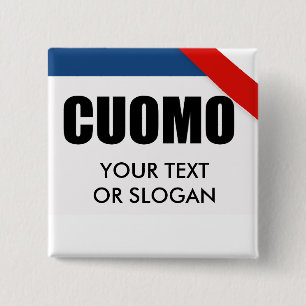CUOMO 2010 VIERKANTE BUTTON 5,1 CM