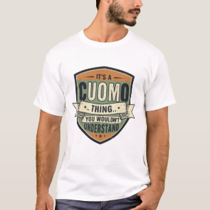 CUOMO familienaam Shield T-shirt