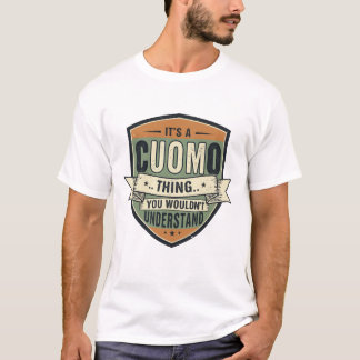 CUOMO familienaam  Shield T-shirt